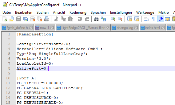 Example of an MCF File