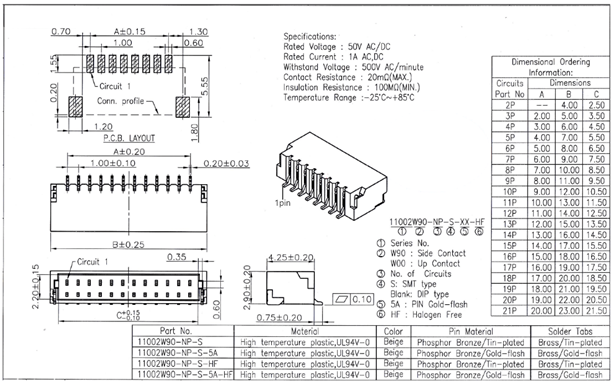 Multi-Camera Sync Interface Mechanical Diagram