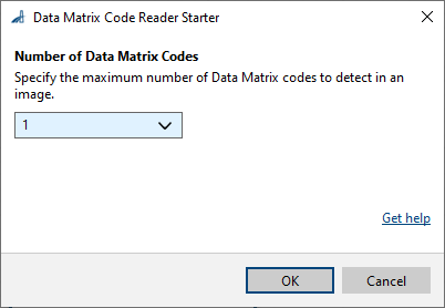 Data Matrix Code Reader Starter vToolの設定