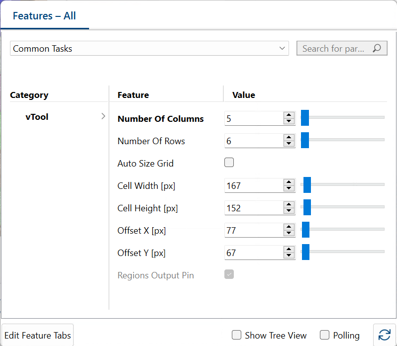 Parameter Settings for When the ROI Covers the Whole Image