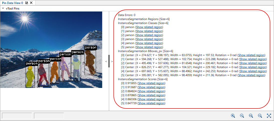 Instance Segmentation with Results Highlighted