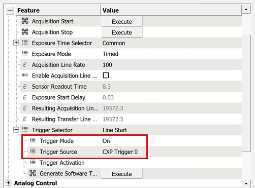 Camera Trigger Mode in microDisplay X