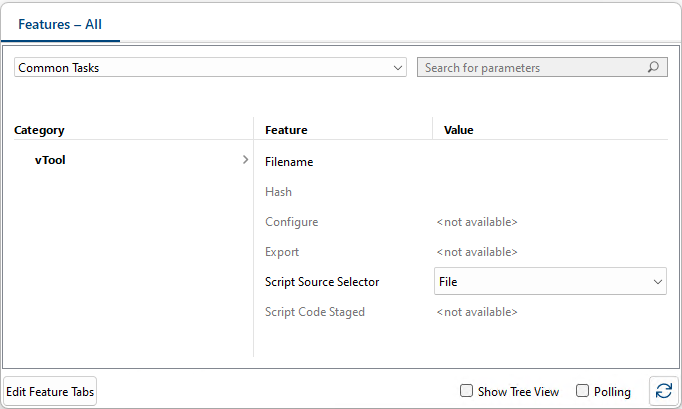 Mini Script vTool Settings