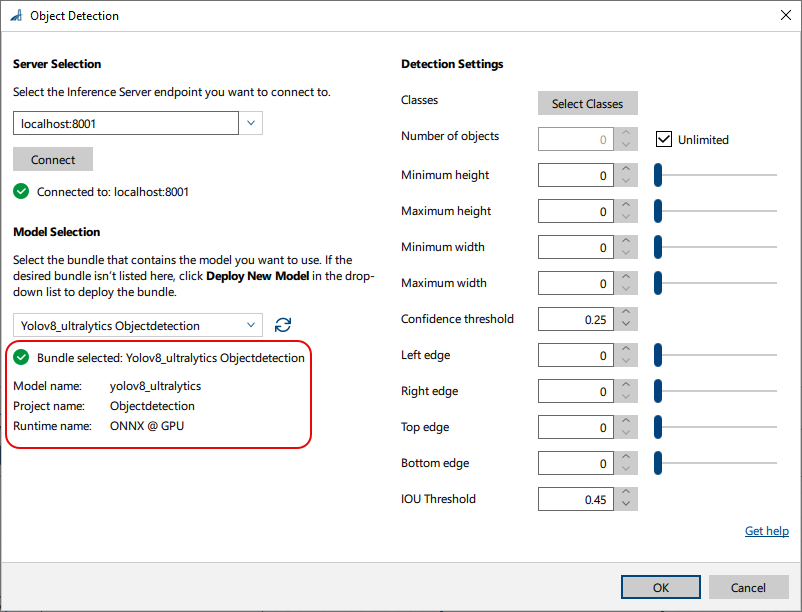 Bundle for Object Detection Selected