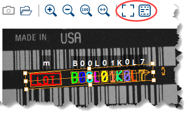 Preview Area Displaying Bounding Boxes, Characters Recognized, and Region Highlighting