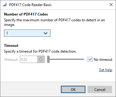 PDF417 Code Reader Basic vTool設定