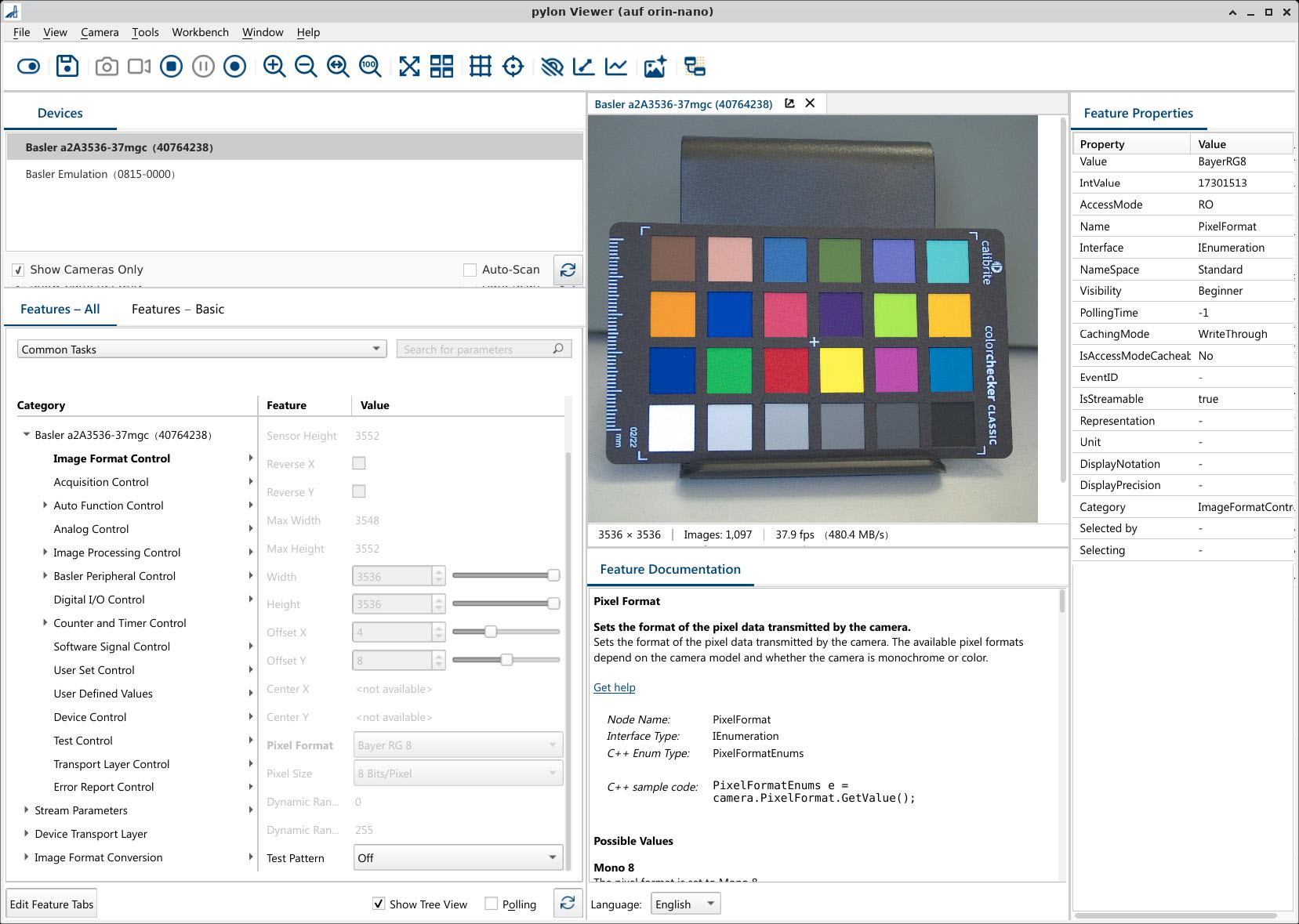pylon Viewer: Detecting the Camera