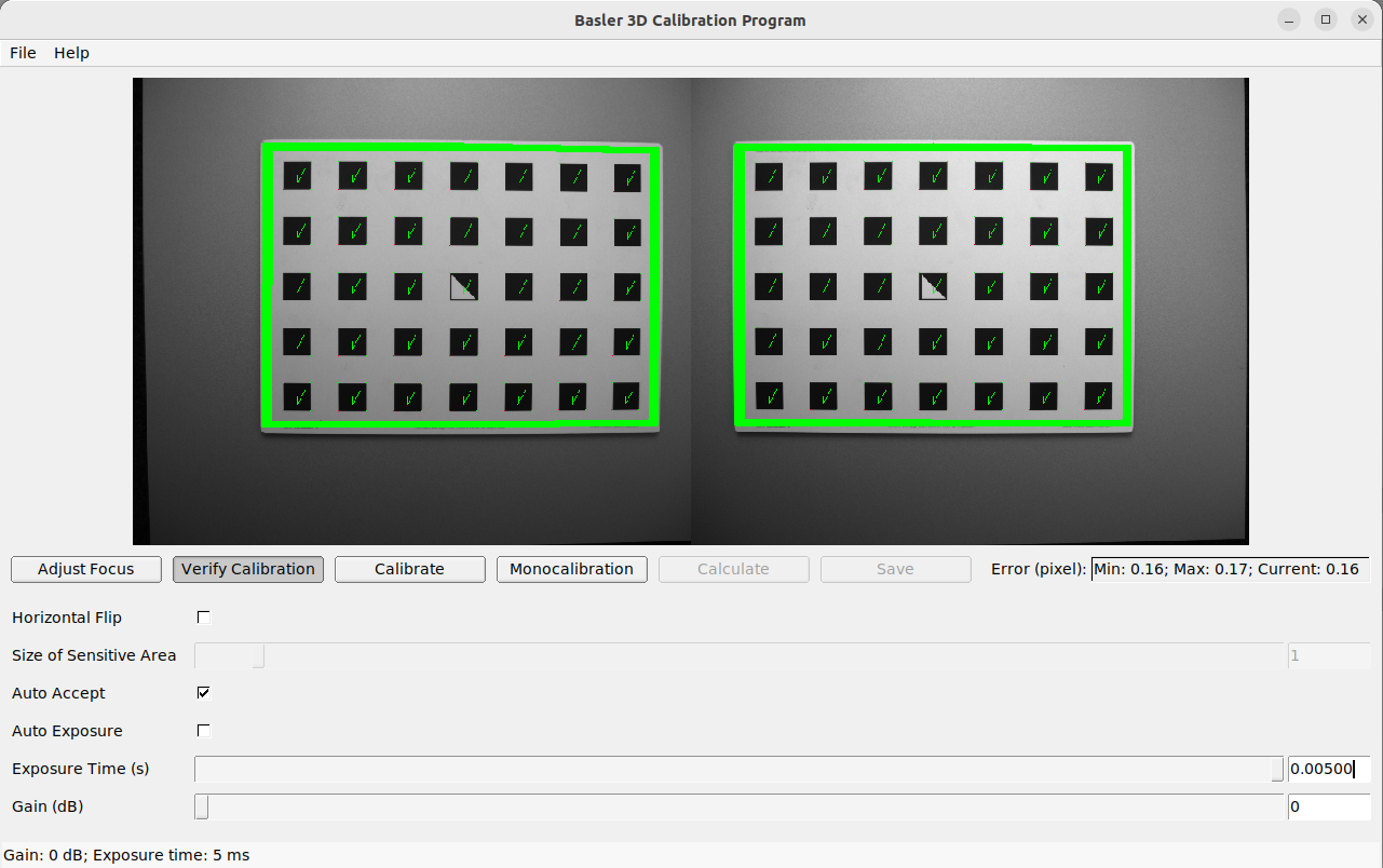 Stereo Calibration Tool - Verify Calibration Step