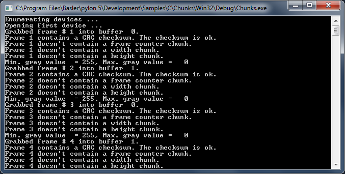 Chunks Sample Code