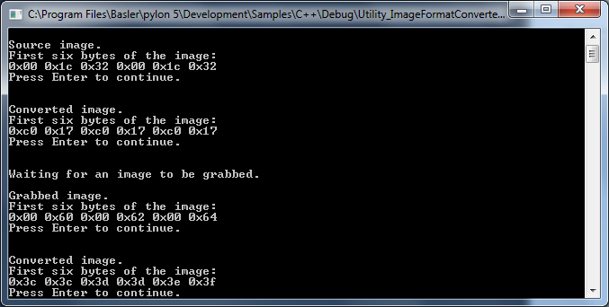 Utility_ImageFormatConverter Sample Code