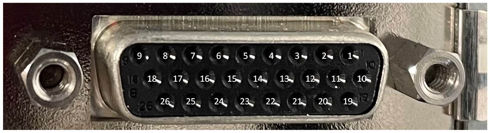Front GPIO Connector of the imaFlex 2 Dual 100