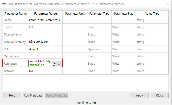 Syntax Highlighting in Module Properties Dialog