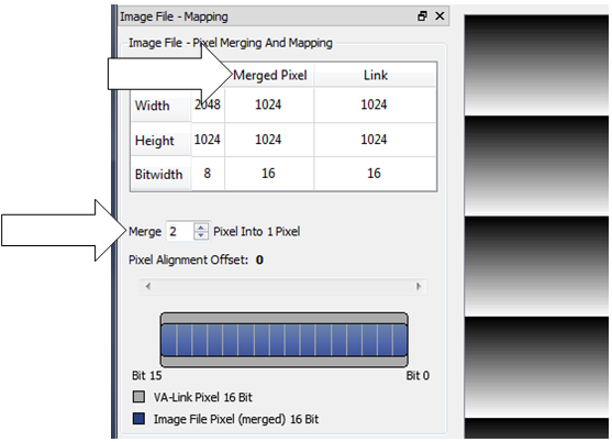 Merging Factor = 2, Properties of Merged Image Fit Link Properties