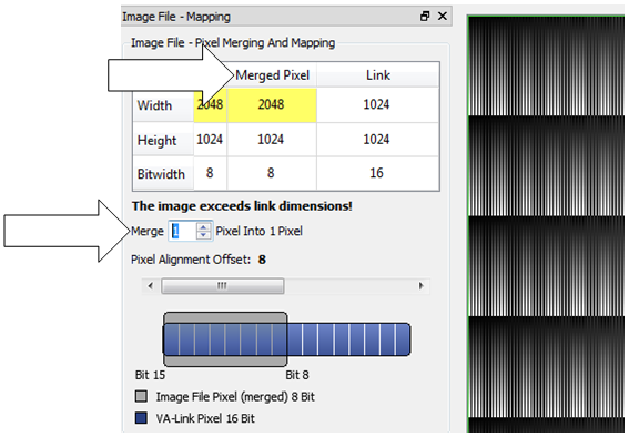 Merging Factor = 1, Image Properties Do Not Fit Link Properties