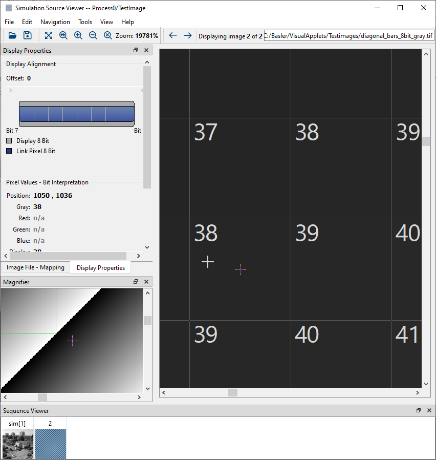 Crosshair Cursors in Display Window and Magnifier