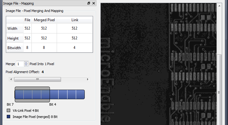 Defining Offset for Image Bits to Use