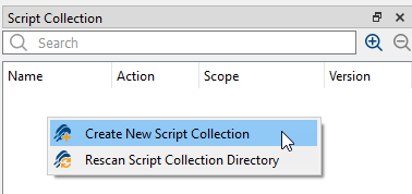 Create New Script Collection