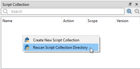Script Collection: Rescan Script Collection Directory