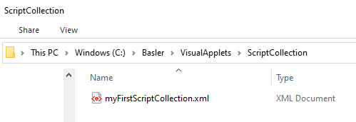 Script Collection XML Storage Location