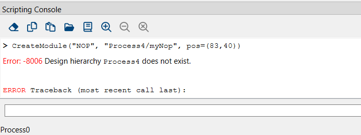 VA Tcl Console Error