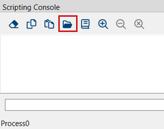 Opening Scripts in the Scripting Console via Toolbar