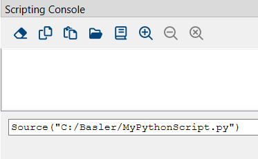 Opening Scripts in the Scripting Console