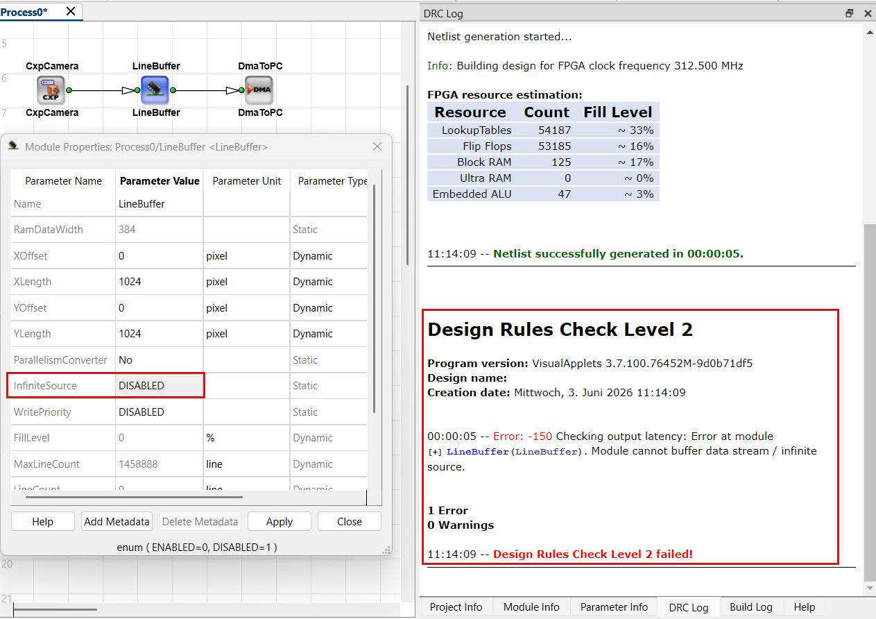 Buffer Operator with InfiniteSource set to DISABLED Buffer Operator with InfiniteSource set to DISABLED