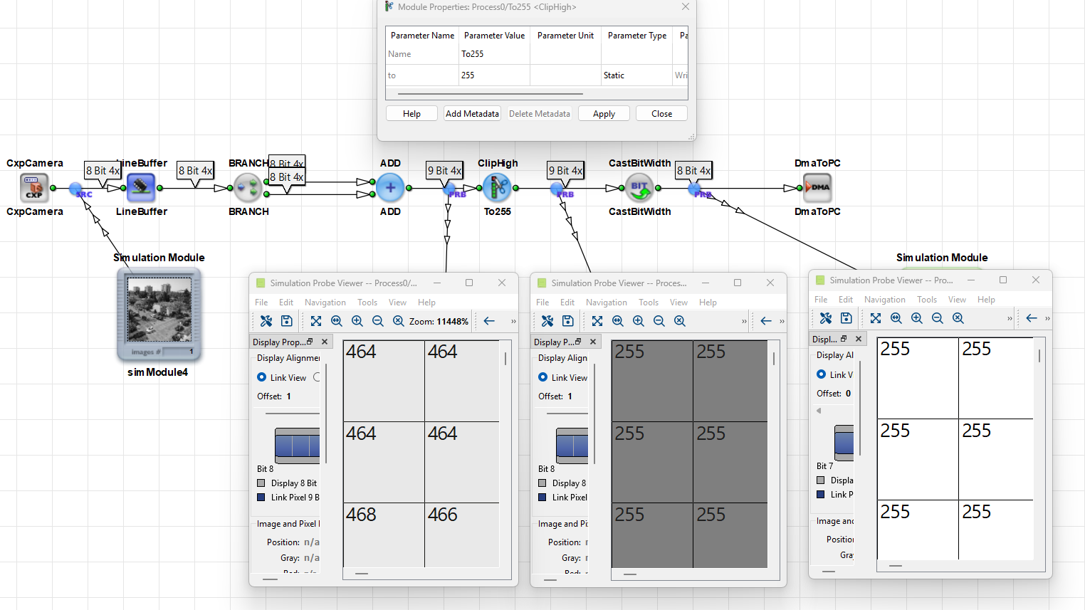 The ClipHigh Operator Calculates All Pixel Values to Fit into the Range The ClipHigh Operator Calculates All Pixel Values to Fit into the Range