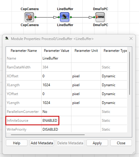 Minimum Design with InfiniteSource Enabled Minimum Design with InfiniteSource Enabled